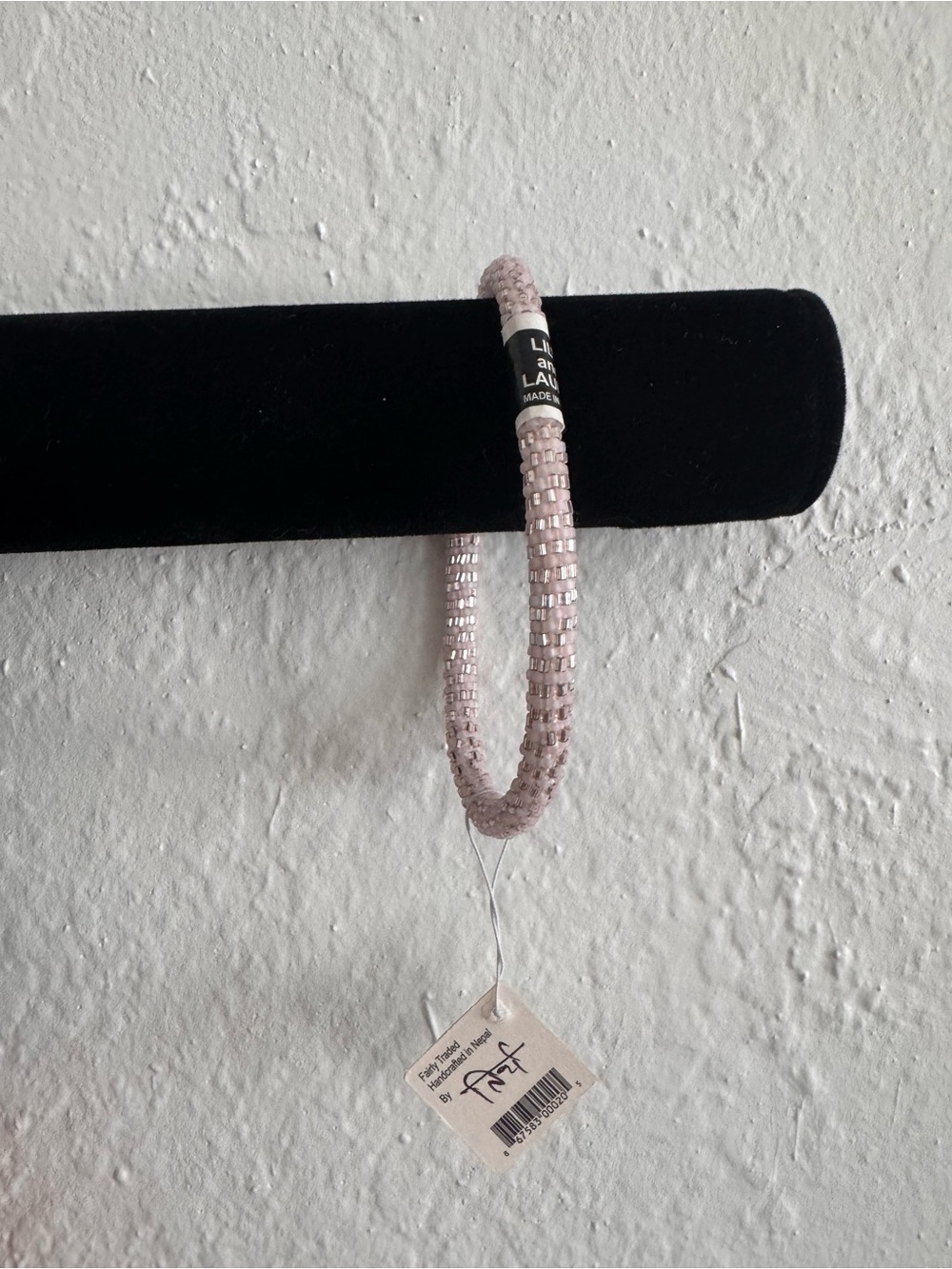 Lily And Laura Light Pink Beaded Stretch Anklet